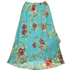 FLORAL BLUE SKIRT SIZE 8 | U1‎